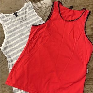 J Crew scalloped tanks lot